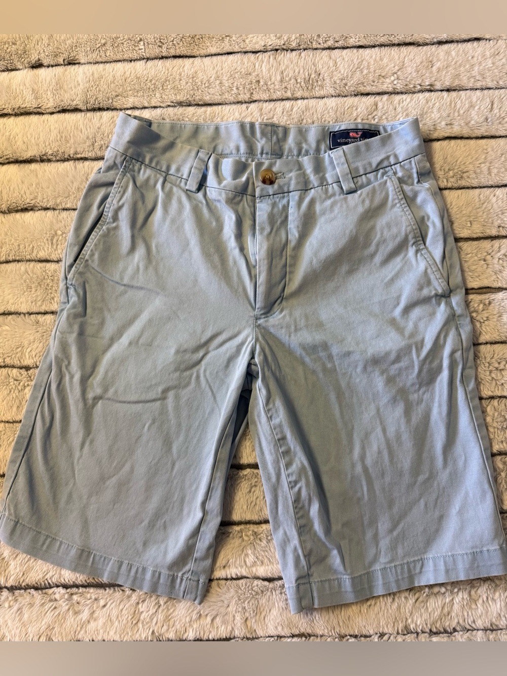 Vineyard Vines Men's Pale Blue Flat Front Chino Shorts